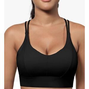 Grace Form Intimates Black Strappy Back Sports Bra Size Small NWT